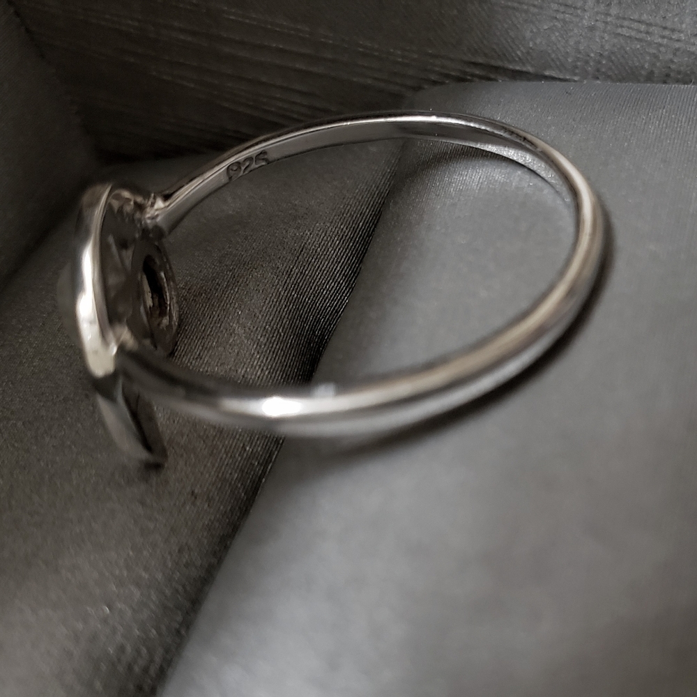 Rainbow Moonstone Crescent Moon Ring - image 4